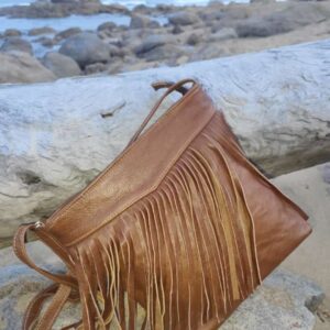 Georgia Crossbody Leather Tassel Bag