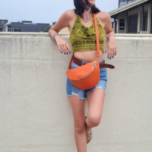 leather half moon bag